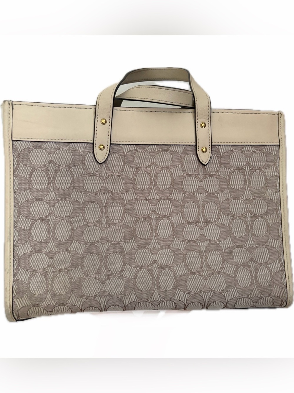 Coach Field Tote 30 Signature Jacquard Top-Handle Tote